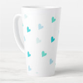 Kleine groene harten Grote Latte Mok (Linkerhoek)