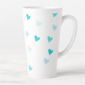 Kleine groene harten Grote Latte Mok (Rechts)