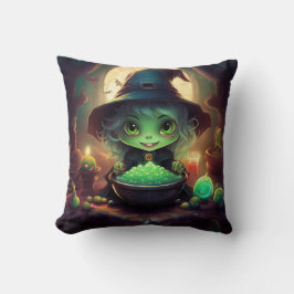 Kleine groene heks met Snoep Kussen