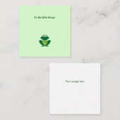 Kleine groene kikker Hartelijk dank Notitiekaartje (Voorkant / Achterkant)