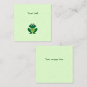 Kleine groene kikker Hartelijk dank Notitiekaartje (Voorkant / Achterkant)