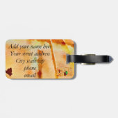 Kleine groene kolibrie bagagelabel (Achterkant horizontaal)