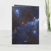 Kleine groene Man Alien: "Groeten, verdienen!" Feestdagen Kaart (Achterkant)