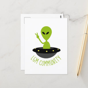 Kleine groene Mannen, LGM Community Extraterrestri Briefkaart