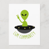 Kleine groene Mannen, LGM Community Extraterrestri Briefkaart (Voorkant)