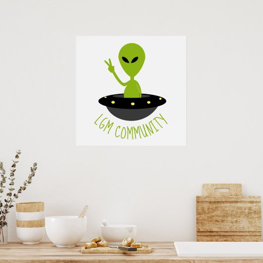 Kleine groene Mannen, LGM Community Extraterrestri Poster (Keuken)