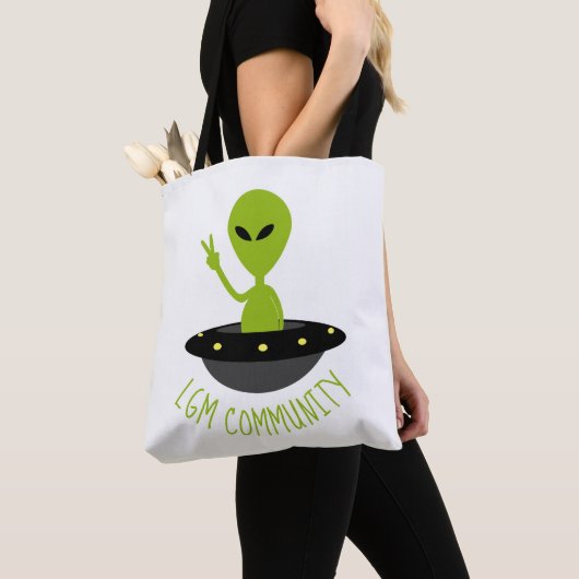 Kleine groene Mannen, LGM Community Extraterrestri Tote Bag (Dichtbij)