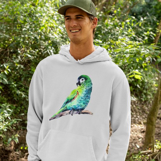 Kleine groene papegaai hoodie