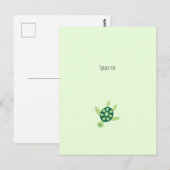 Kleine groene schildpad Hartelijk dank Briefkaart (Voorkant / Achterkant)
