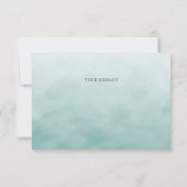 Kleine Groene Vogel Bloemen Dankjewel Kaart (Achterkant)