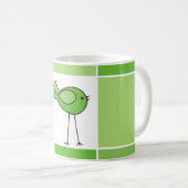 kleine groene vogel koffiemok (Voorkant rechts)