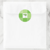 Kleine groene vogel ronde sticker (Tas)