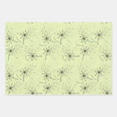 Kleine groene wilde bloem Paardenbloem Kusjes Bloe Inpakpapier Vel (Voorkant 3)