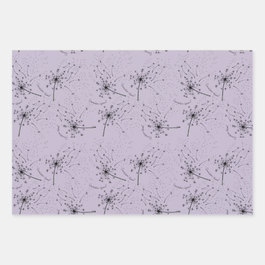 Kleine groene wilde bloem Paardenbloem Kusjes Bloe Inpakpapier Vel (Voorkant)