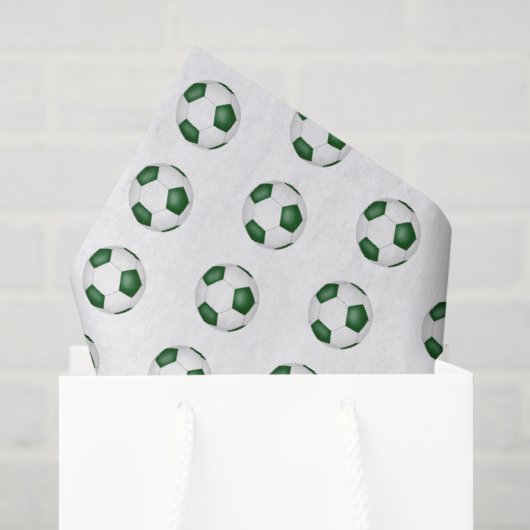 kleine groene witte voetbalpatroon tissuepapier (Cadeauzakje)