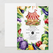 Kleine Groenten Boeren Markt Verjaardag Kaart (Voorkant / Achterkant)