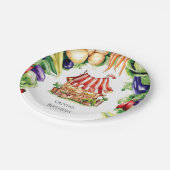 Kleine Groenten Boeren Markt Verjaardag Papieren Bordje (Gekanteld)