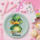 Kleine grüne Ente  Papieren Bordje (Feest)