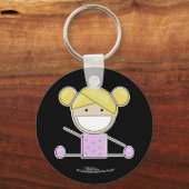 Kleine Gymnast Meisje-Shape Up Sleutelhanger (Voorkant)
