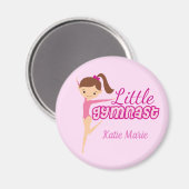 Kleine  Gymnast Roze Aangepaste Kinder Gymnastiek Magneet (Voorkant / Achterkant)