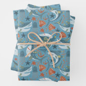 Kleine Haai Eerste Tweede Verjaardag Jongens Favor Inpakpapier Vel (In situ)