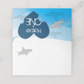 Kleine haai eerste verjaardag | Kaarten plaatsen Plaatskaartje (Buitenkant ongevouwen)