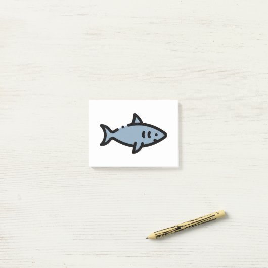 Kleine haai post-it® notes (Op bureau)