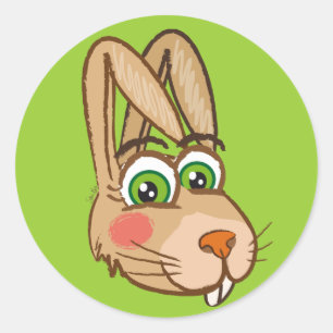 Kleine haas - ronde sticker