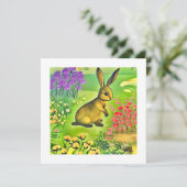 Kleine hagedis in bloemen kaart (Staand voorkant)
