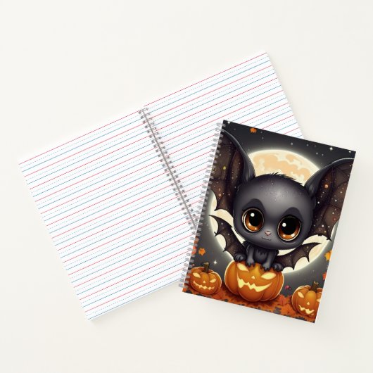 Kleine Halloween Bat Notitieboek (Binnen)