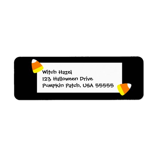 Kleine Halloween Candy Corn Etiket (Voorkant)