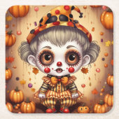 Kleine Halloween Clown 2 Kartonnen Onderzetters (Voorkant)