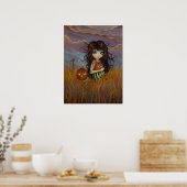 Kleine Halloween-fee-posterprint Poster (Keuken)