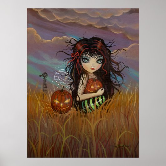Kleine Halloween-fee-posterprint Poster (Voorkant)