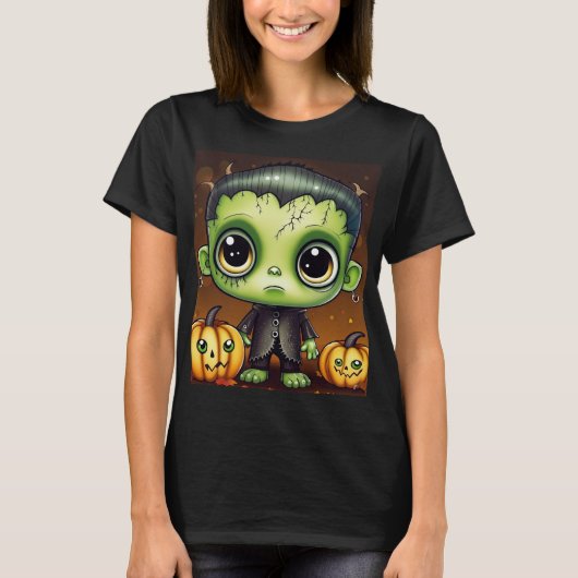 Kleine Halloween Frankenstein T-shirt (Voorkant)