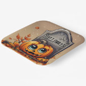 Kleine Halloween Grafsteen Papieren Bordje (Gebogen)