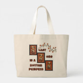 Kleine Halloween Humor Jack o lantaarn Grote Tote Bag (Achterkant)