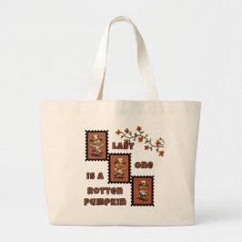 Kleine Halloween Humor Jack o lantaarn Grote Tote Bag