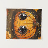 Kleine Halloween pompoen Wandkleed (Voorkant (horizontaal))