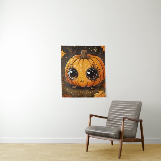 Kleine Halloween pompoen Wandkleed (In situ)