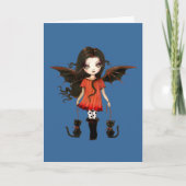 Kleine Halloween Vampire Kaart (Voorkant)