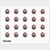 Kleine halloween vierkante sticker (Vel)