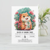 Kleine Hamster Afdrukbare Verjaardag Kaart (Staand voorkant)