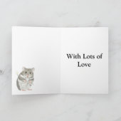 Kleine hamster die in de Gele Zonnebloem zit  Kaart (Binnen)