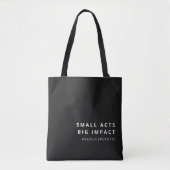 KLEINE HANDELINGEN GROTE IMPACT BEWAREN DE PLANEET TOTE BAG (Voorkant)