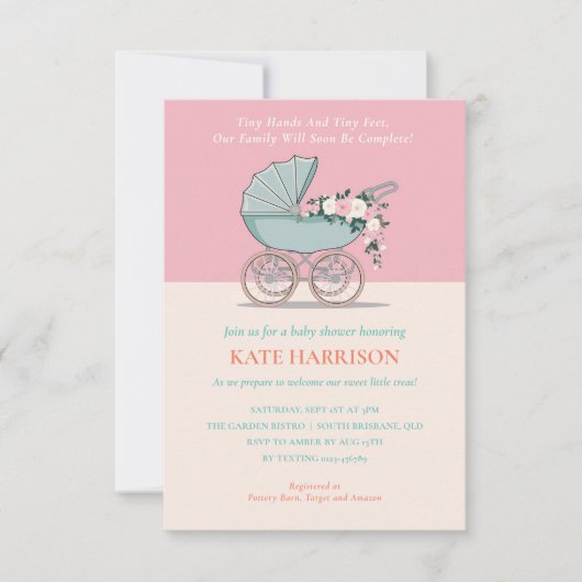 Kleine handen en kleine voeten | uitnodiging tot b (Voorkant)