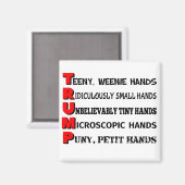 Kleine Handen Trump Koelkast Magnet (Voorkant / Achterkant)