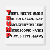 Kleine Handen Trump Koelkast Magnet (Voorkant)