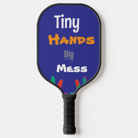 Kleine Handjes Grote Troep Kinderkunst Pickleball Paddle (Voorkant)