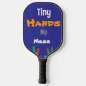 Kleine Handjes Grote Troep Kinderkunst Pickleball Paddle (Achterkant)